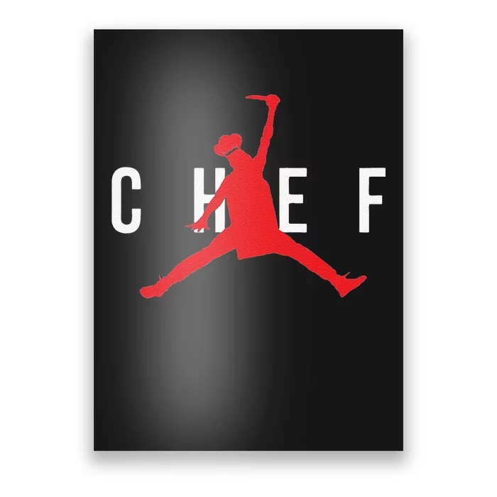 Funny Restaurant Chef Jumping Chef Knife Poster