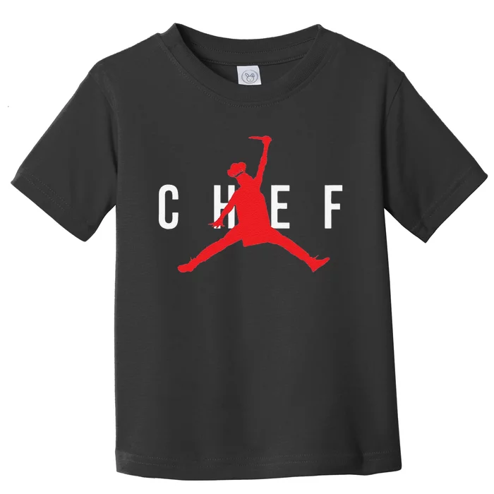 Funny Restaurant Chef Jumping Chef Knife Toddler T-Shirt