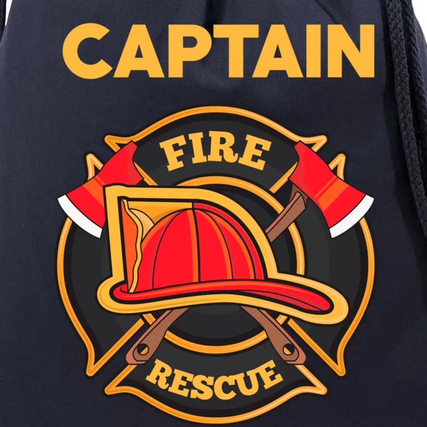 Fire Rescue Captain Departt Cute Gift Firefighters Fire Drawstring Bag