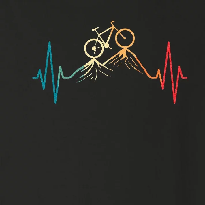 Funny Retro Cycling Heartbeat Bicycle Mountain Bike Biking Toddler Long Sleeve Shirt