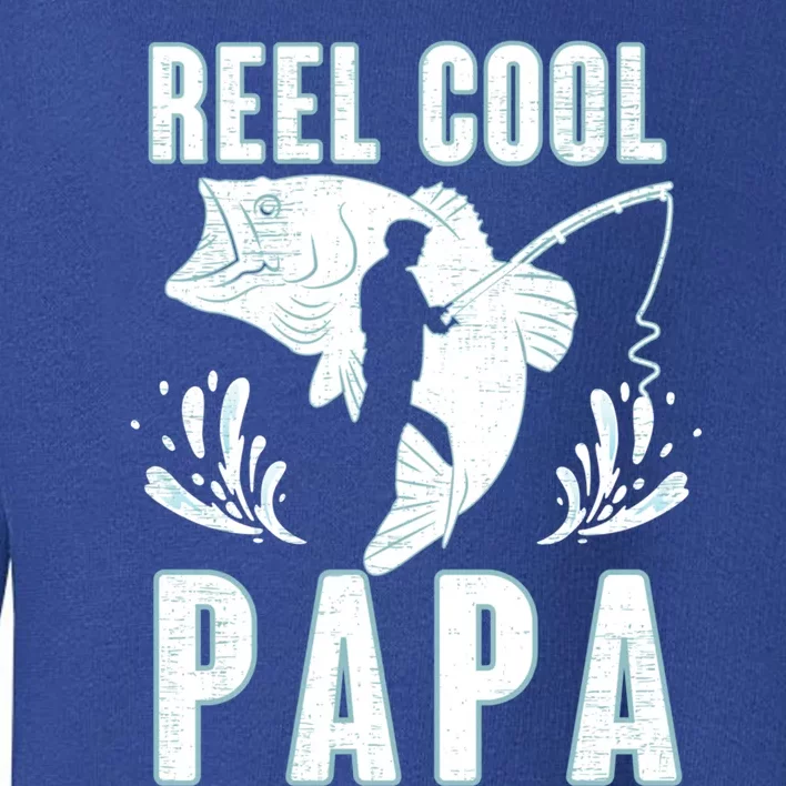 Fisher Reel Cool Papa Fishing Cute Gift Toddler Sweatshirt