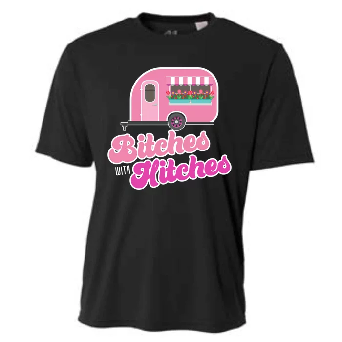 Funny Rv Camper Bitches With Hitches Gift Cooling Performance Crew T-Shirt