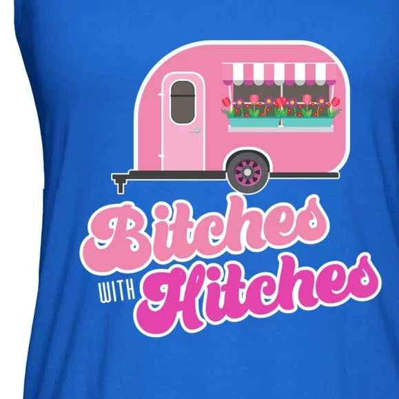 Funny Rv Camper Bitches With Hitches Gift Ladies Essential Flowy Tank