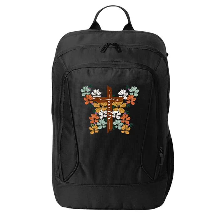 Faith Retro Cross Butterfly Religious Gifts Christian Wo City Backpack