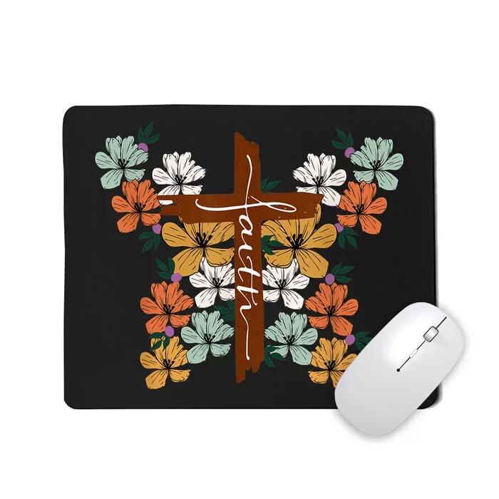 Faith Retro Cross Butterfly Religious Gifts Christian Wo Mousepad