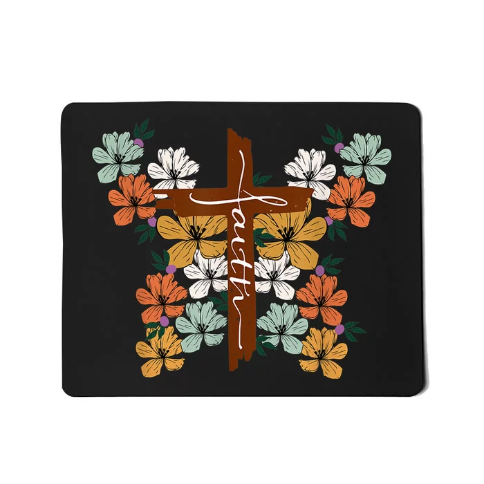 Faith Retro Cross Butterfly Religious Gifts Christian Wo Mousepad