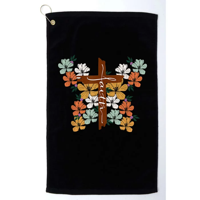 Faith Retro Cross Butterfly Religious Gifts Christian Wo Platinum Collection Golf Towel