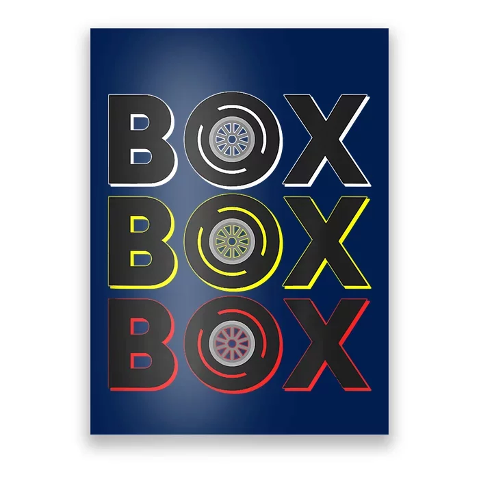 Formula Racing Car Box Box Box Radio Call To Pit Box Poster