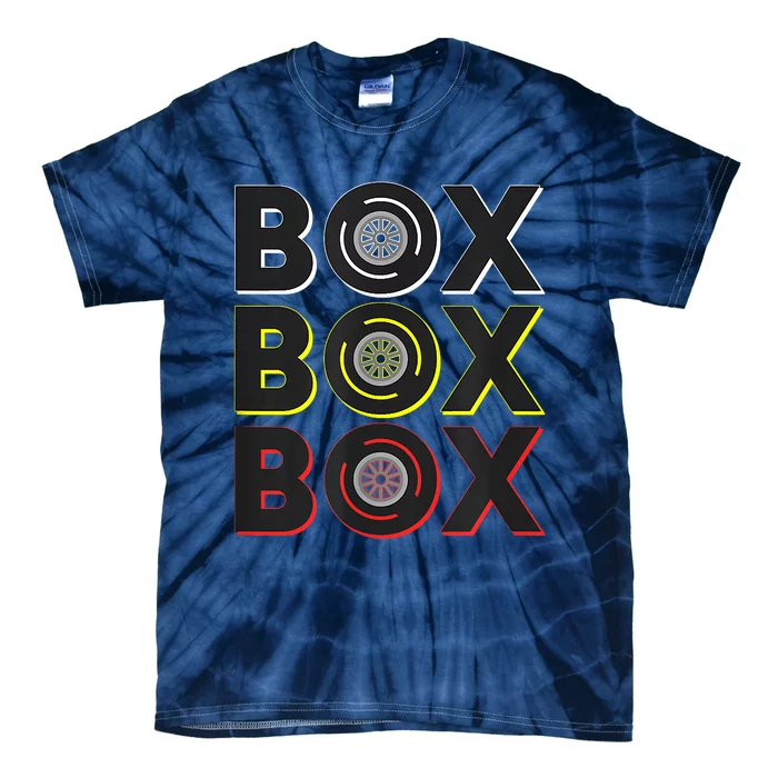 Formula Racing Car Box Box Box Radio Call To Pit Box Tie-Dye T-Shirt