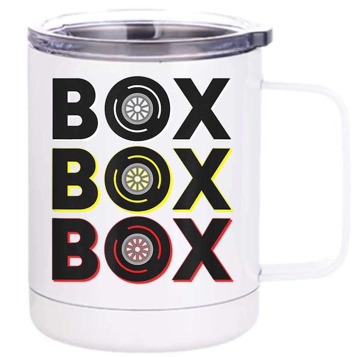 Formula Racing Car Box Box Box Radio Call To Pit Box Front & Back 12oz Stainless Steel Tumbler Cup