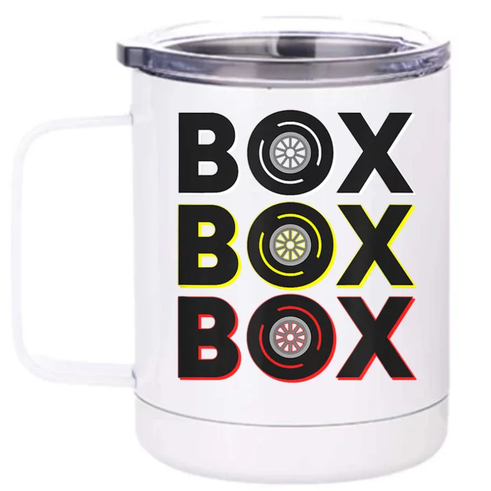 Formula Racing Car Box Box Box Radio Call To Pit Box Front & Back 12oz Stainless Steel Tumbler Cup