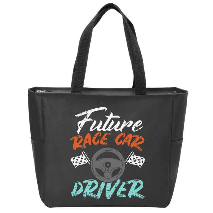 Future Race Car Driver Cute Racing Racer Zip Tote Bag