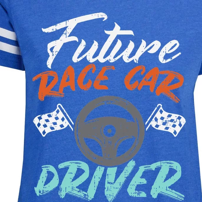 Future Race Car Driver Cute Racing Racer Enza Ladies Jersey Football T-Shirt