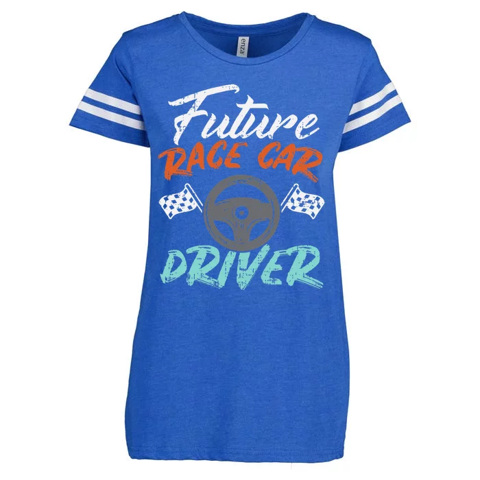 Future Race Car Driver Cute Racing Racer Enza Ladies Jersey Football T-Shirt