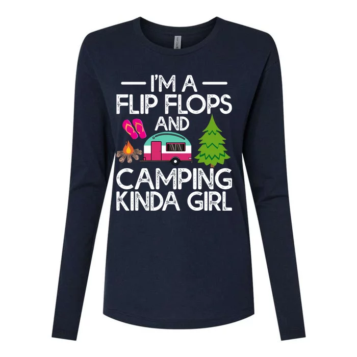 Funny Rv Camper A Flip Flops Gift Womens Cotton Relaxed Long Sleeve T-Shirt