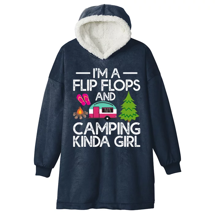 Funny Rv Camper A Flip Flops Gift Hooded Wearable Blanket