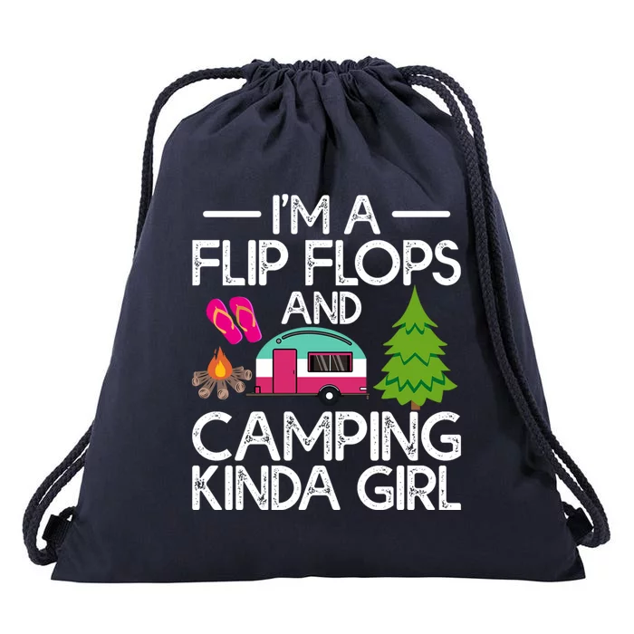 Funny Rv Camper A Flip Flops Gift Drawstring Bag