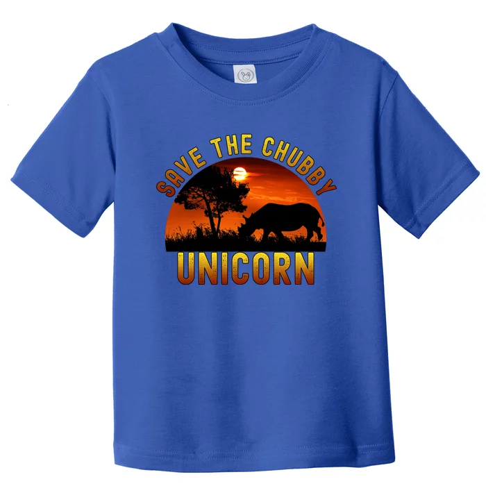 Funny Rhino Chibby Unicorns Save The Chubby Unicorn Gift Toddler T-Shirt