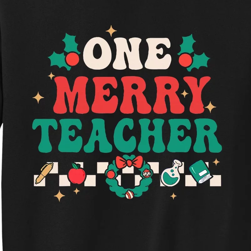 Festive Retro Christmas Pajama Set for Teachers Sweatshirt