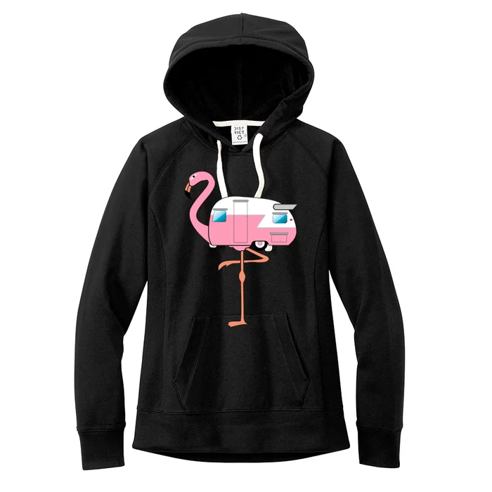 Flamingo RV Camper Women's Fleece Hoodie