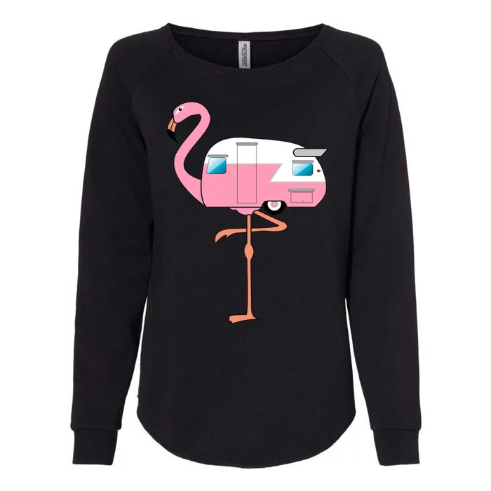 Flamingo RV Camper Womens California Wash Sweatshirt