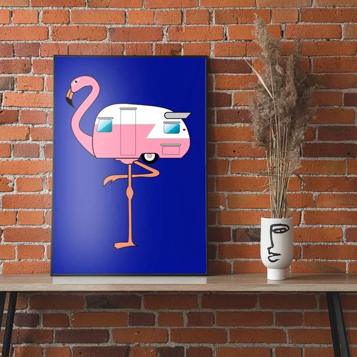 Flamingo RV Camper Poster