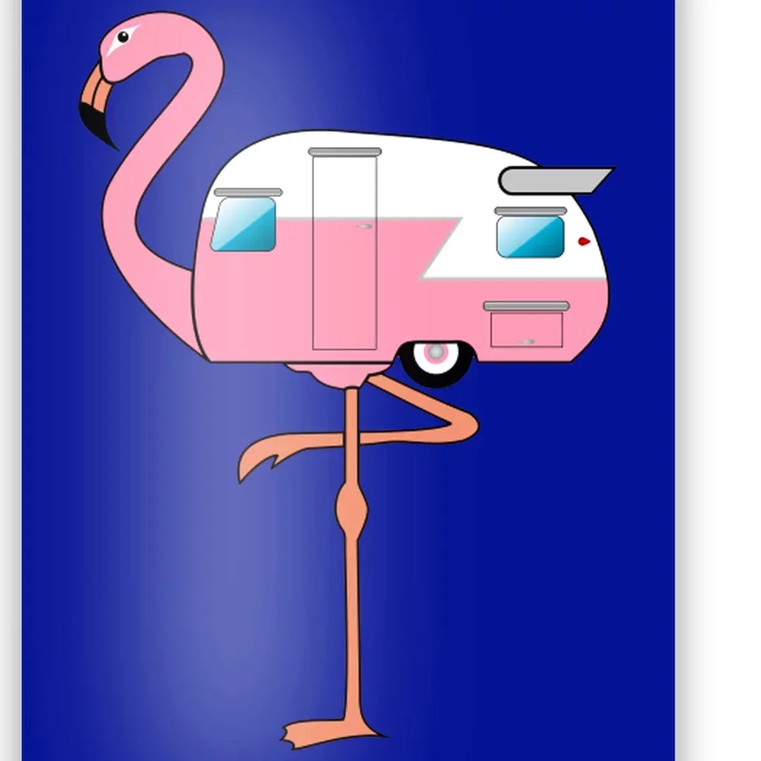 Flamingo RV Camper Poster