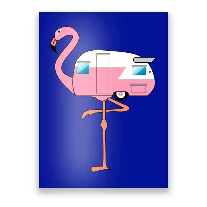 Flamingo RV Camper Poster