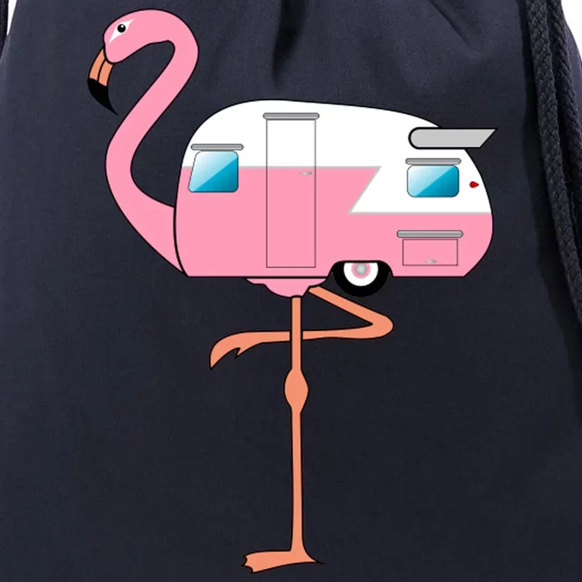 Flamingo RV Camper Drawstring Bag