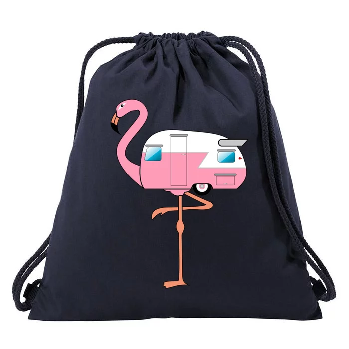 Flamingo RV Camper Drawstring Bag