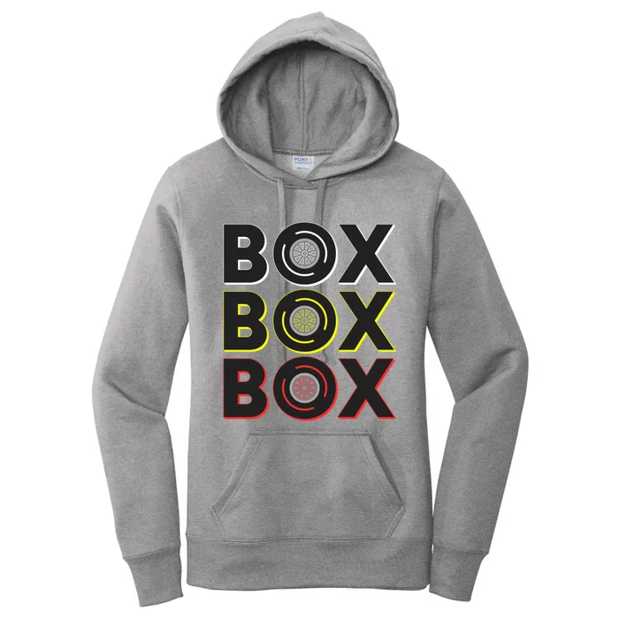 Formula Racing Car Box Box Box Radio Call To Pit Box Gift Women's Pullover Hoodie