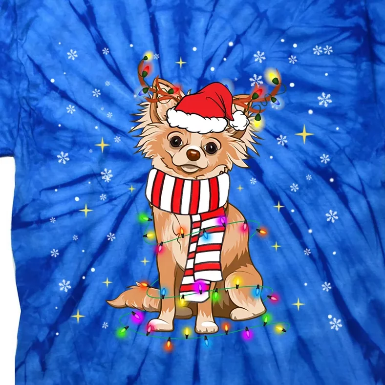 Funny Reindeer Chihuahua Dog Merry Christmas Gift Tie-Dye T-Shirt