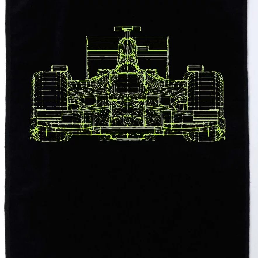 Formula Racing Car Blueprint Mechanical Engineer Racer Fan Platinum Collection Golf Towel