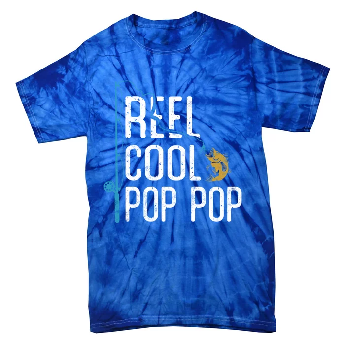 Fishing Reel Cool Pop Pop Father’S Day Gift For Fisher Great Gift Tie-Dye T-Shirt