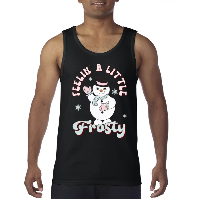 Frosty's Retro Christmas Pajama Delivers Festive Vibes Tank Top