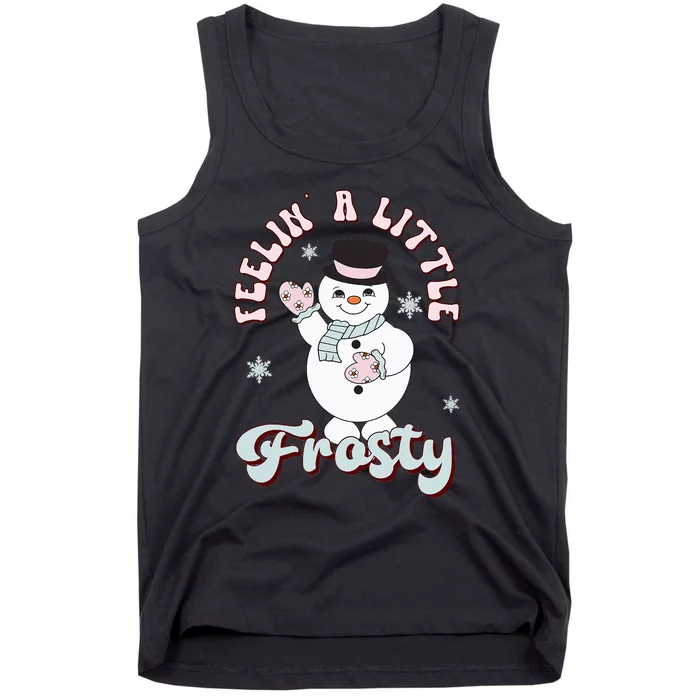 Frosty's Retro Christmas Pajama Delivers Festive Vibes Tank Top