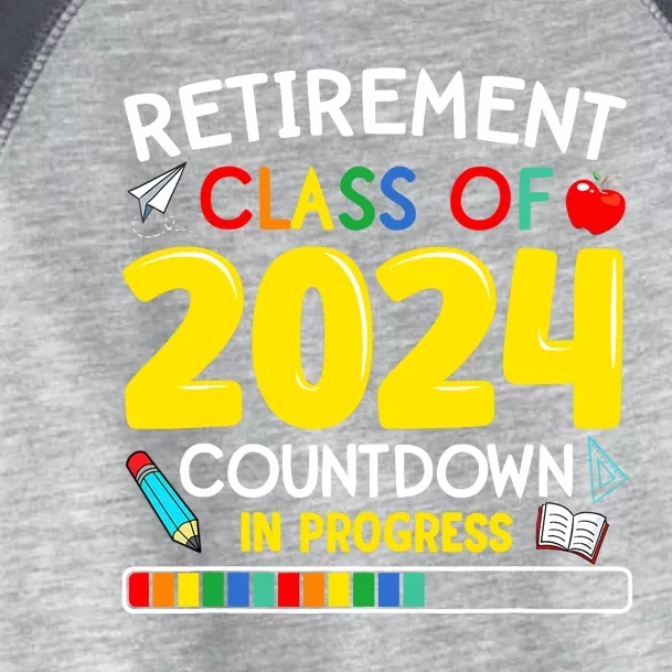 Funny Retirement Class Of 2024 Countdown In Progress Teacher Toddler Fine Jersey T-Shirt