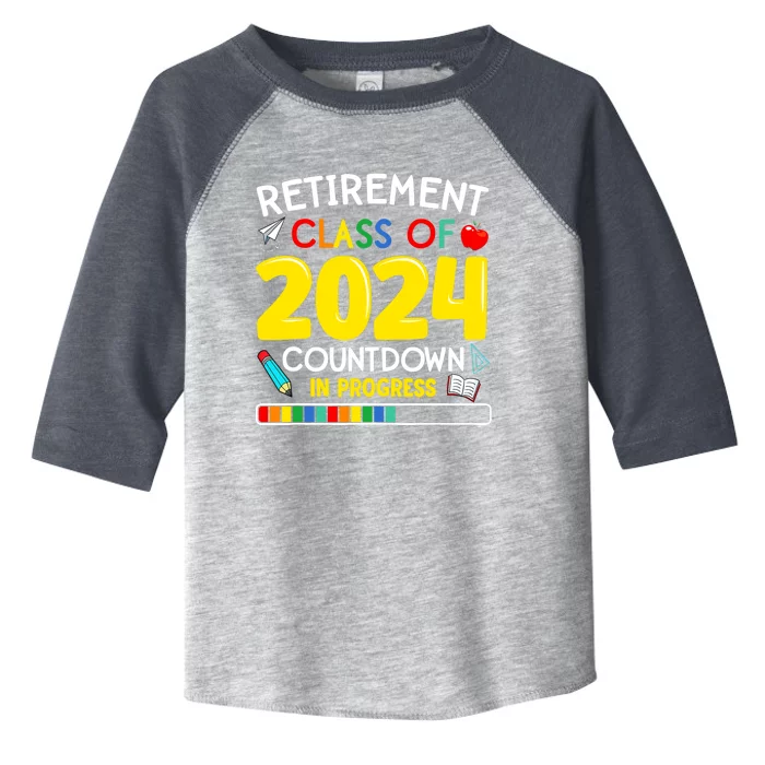 Funny Retirement Class Of 2024 Countdown In Progress Teacher Toddler Fine Jersey T-Shirt