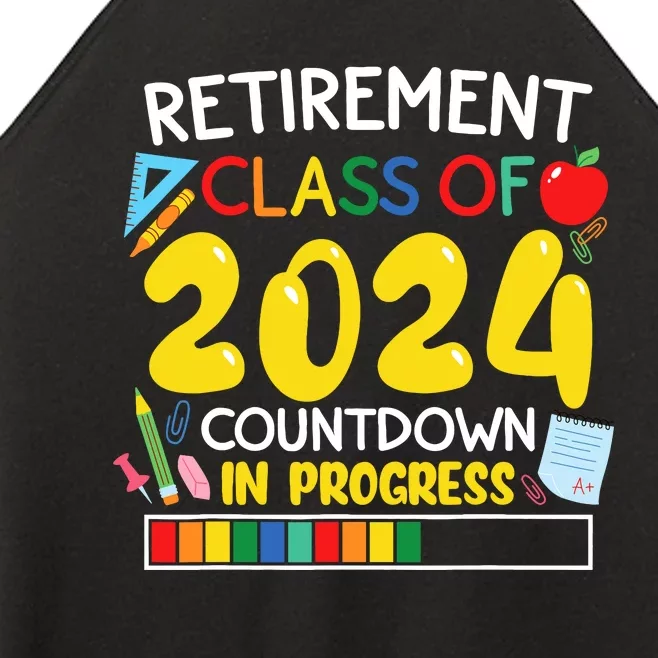 Funny Retirement Class Of 2024 Countdown In Progress Teacher Women’s Perfect Tri Rocker Tank