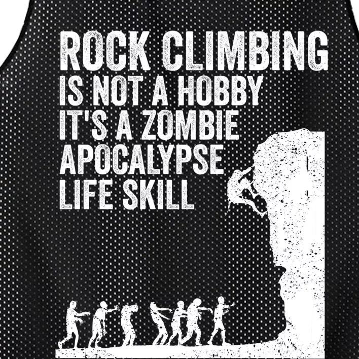 Funny Rock Climber Gift For Men Women Cool Zombie Climbing Gift Mesh Reversible Basketball Jersey Tank