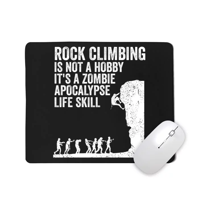 Funny Rock Climber Gift For Men Women Cool Zombie Climbing Gift Mousepad