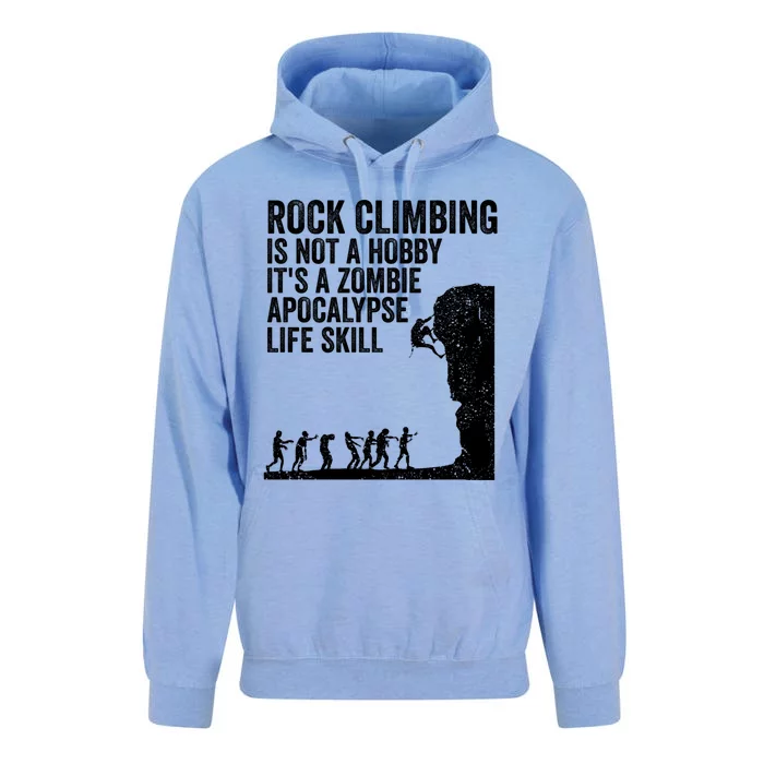 Funny Rock Climber Gift For Men Women Cool Zombie Climbing Gift Unisex Surf Hoodie