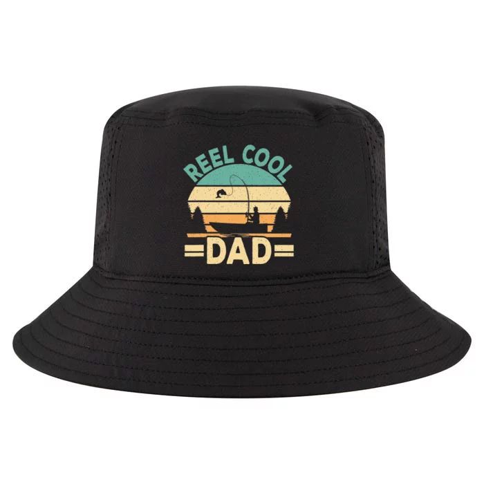 Funny Reel Cool Dad Fishing Fisherman Daddy Fathers Day Cool Comfort Performance Bucket Hat