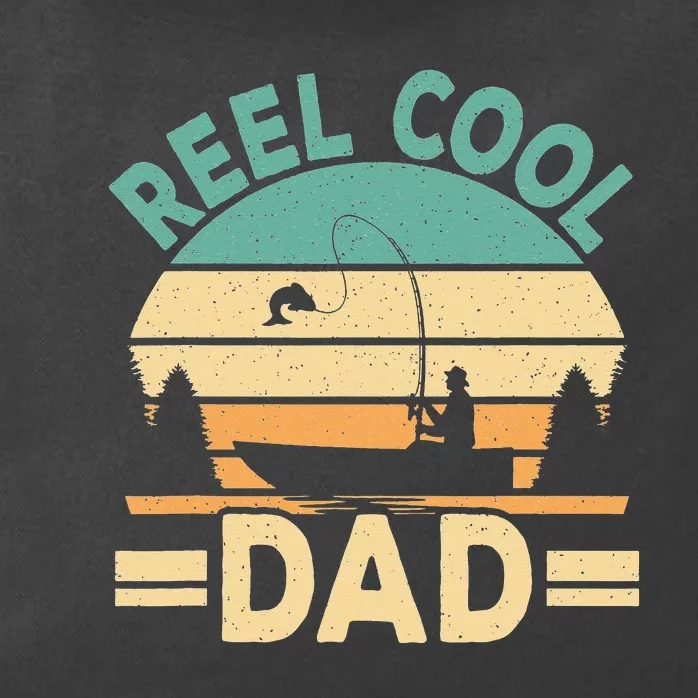 Funny Reel Cool Dad Fishing Fisherman Daddy Fathers Day Zip Tote Bag