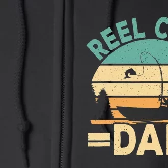 Funny Reel Cool Dad Fishing Fisherman Daddy Fathers Day Full Zip Hoodie