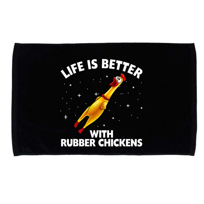 Funny Rubber Chicken For Men Women Chicken Toy Lovers Microfiber Hand Towel