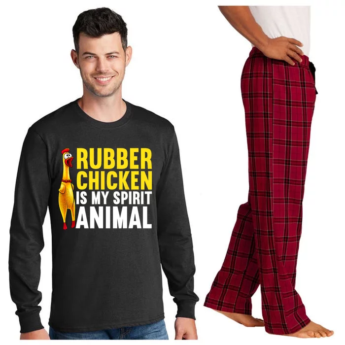 Funny Rubber Chicken For Men Women Kids Rubber Chicken Lover Long Sleeve Pajama Set