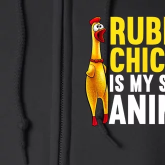 Funny Rubber Chicken For Men Women Kids Rubber Chicken Lover Full Zip Hoodie