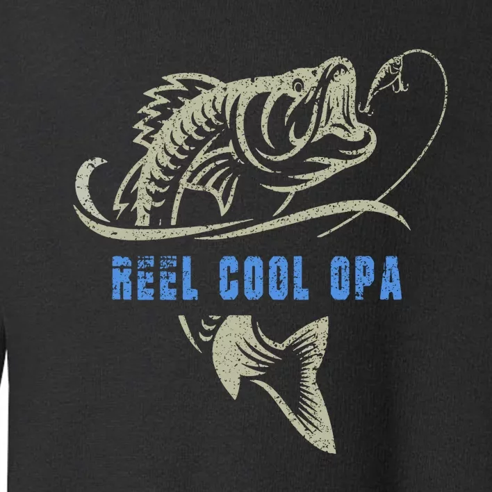 Fishing Reel Cool Opa Funny Fish Father's Day Toddler Sweatshirt