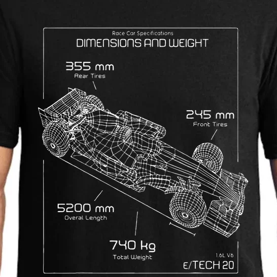 Formula Race Car Specifications Team Racing fan engineering Pajama Set